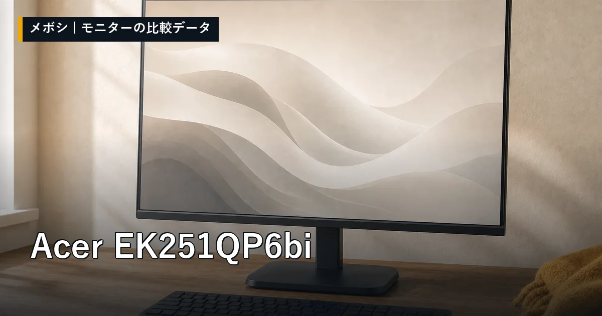 Acer EK251QP6biのレビューデータまとめ