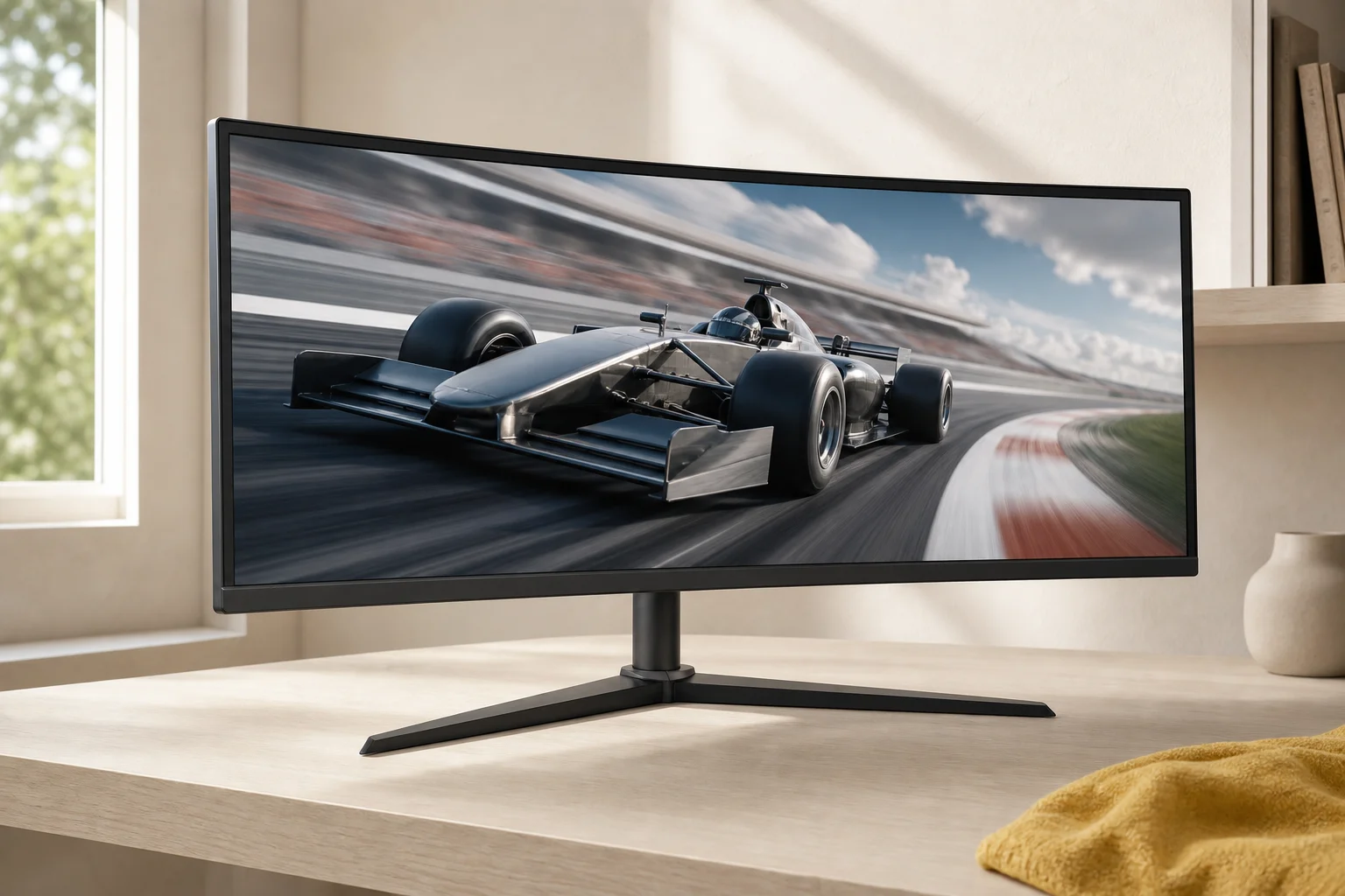 Acer XZ340CURX0bmiiphxを暮らしの中で使うイメージ
