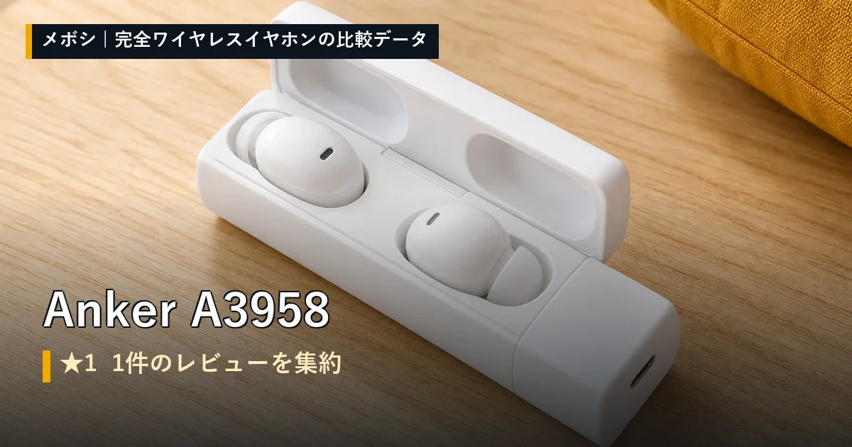 Anker A3958のレビューデータまとめ
