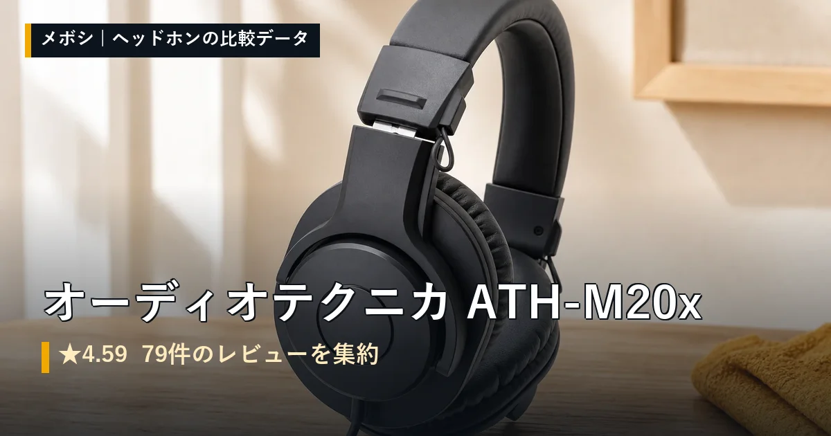 オーディオテクニカ ATH-M20xのレビューデータまとめ
