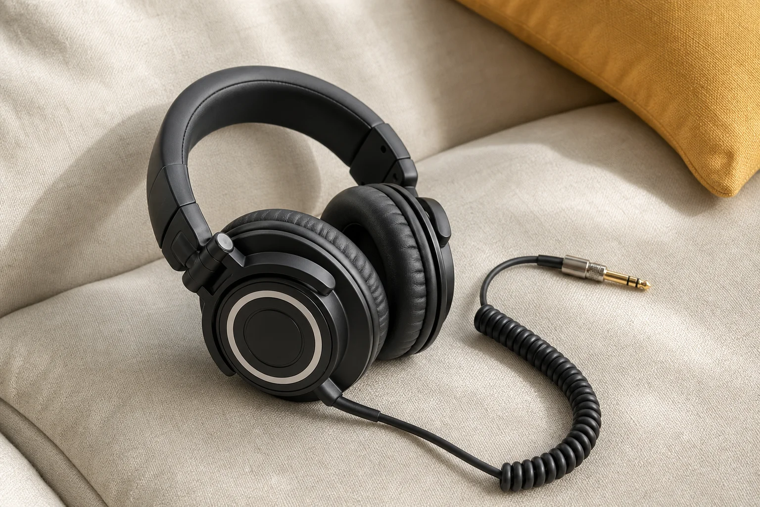 オーディオテクニカ ATH-M50の設置まわりを確認するイメージ
