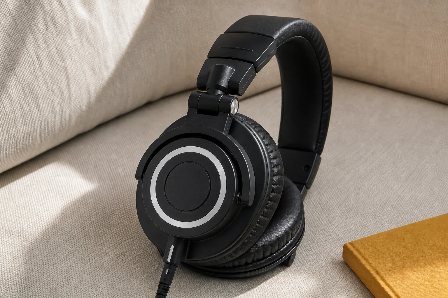 オーディオテクニカ ATH-M50xの設置まわりを確認するイメージ