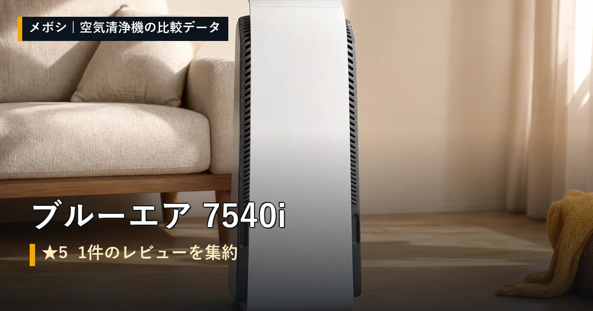 ブルーエア 7540iのレビューデータまとめ
