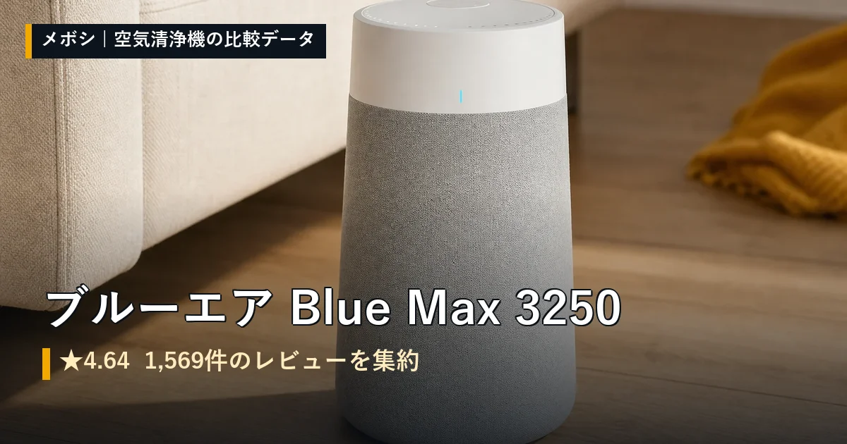 ブルーエア Blue Max 3250のレビューデータまとめ