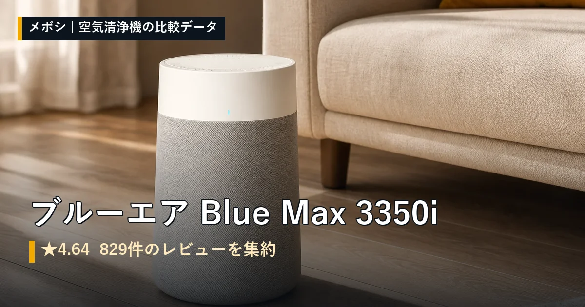 ブルーエア Blue Max 3350iのレビューデータまとめ