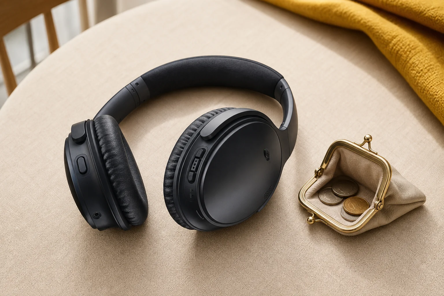 ボーズ QuietComfort 35 wireless headphones IIの設置まわりを確認するイメージ