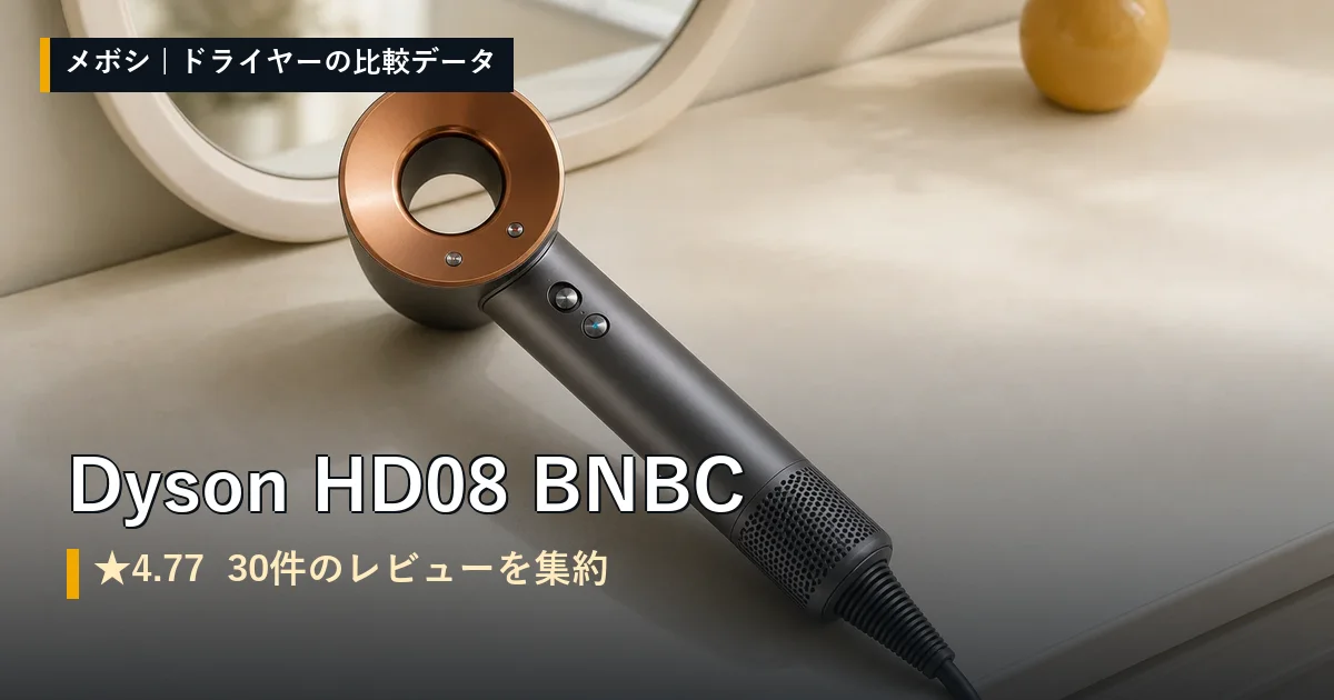 Dyson HD08 BNBCのレビューデータまとめ