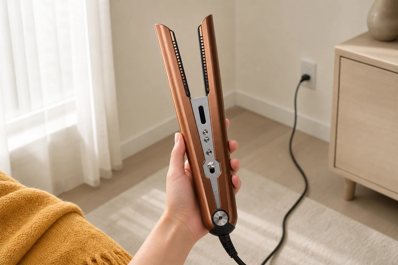 Dyson HS07 BCBNを暮らしの中で使うイメージ