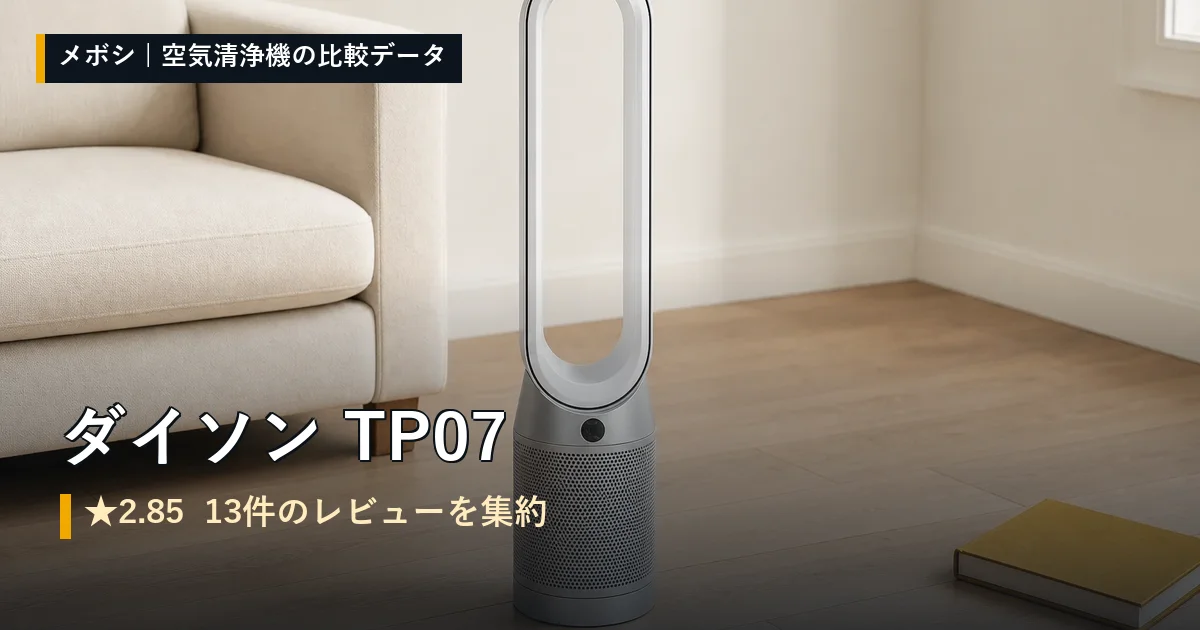 ダイソン TP07のレビューデータまとめ