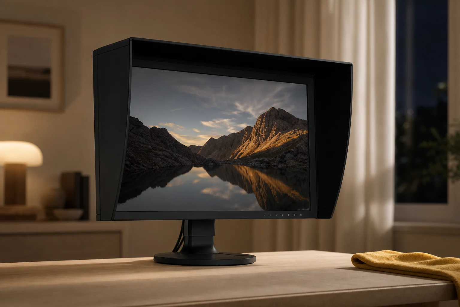 EIZO CG2700S-BKの設置まわりを確認するイメージ