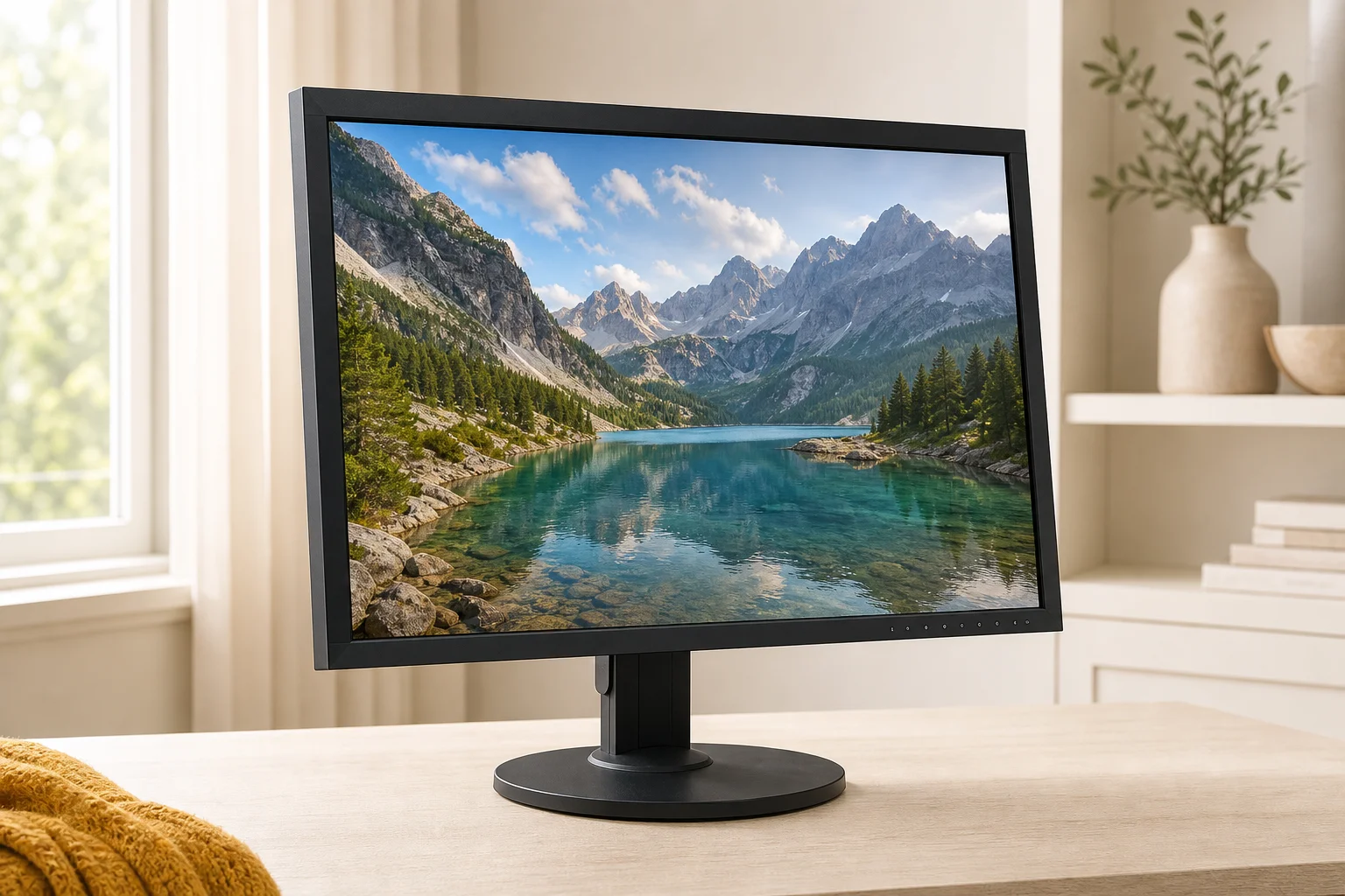 EIZO CS2731-ZBKの設置まわりを確認するイメージ