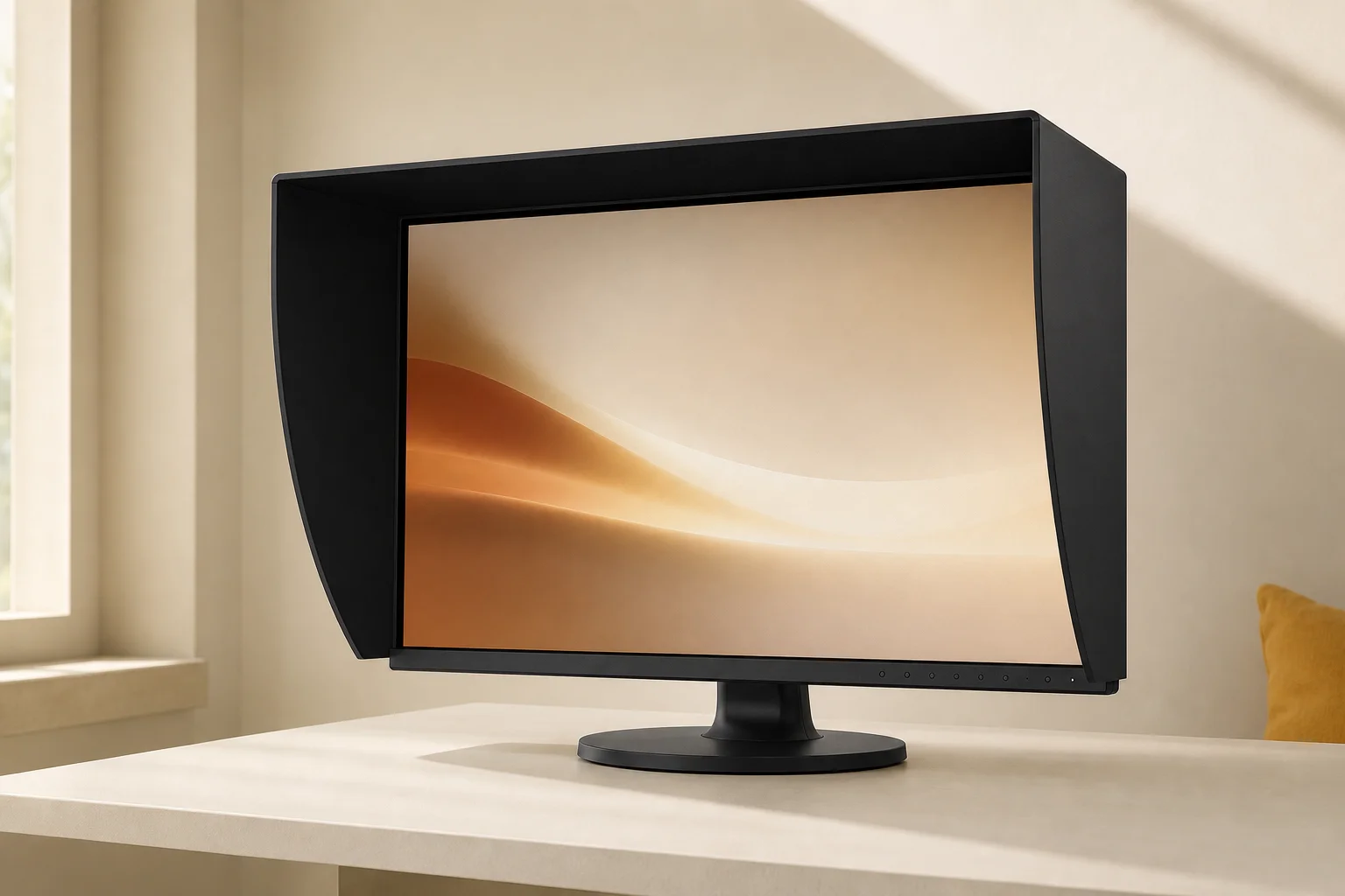 EIZO CS3200X-BKの設置まわりを確認するイメージ