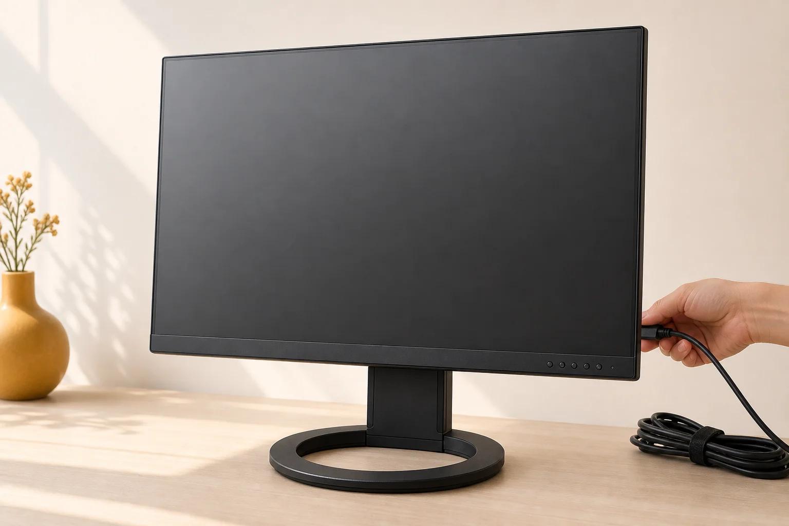 EIZO EV2490の設置まわりを確認するイメージ