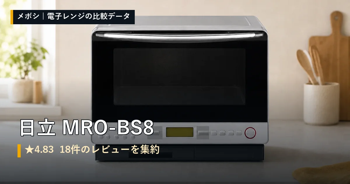 日立 MRO-BS8のレビューデータまとめ