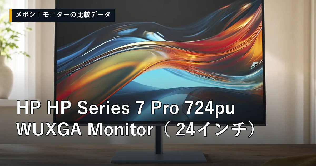 HP HP Series 7 Pro 724pu WUXGA Monitor(24インチ)のレビューデータまとめ