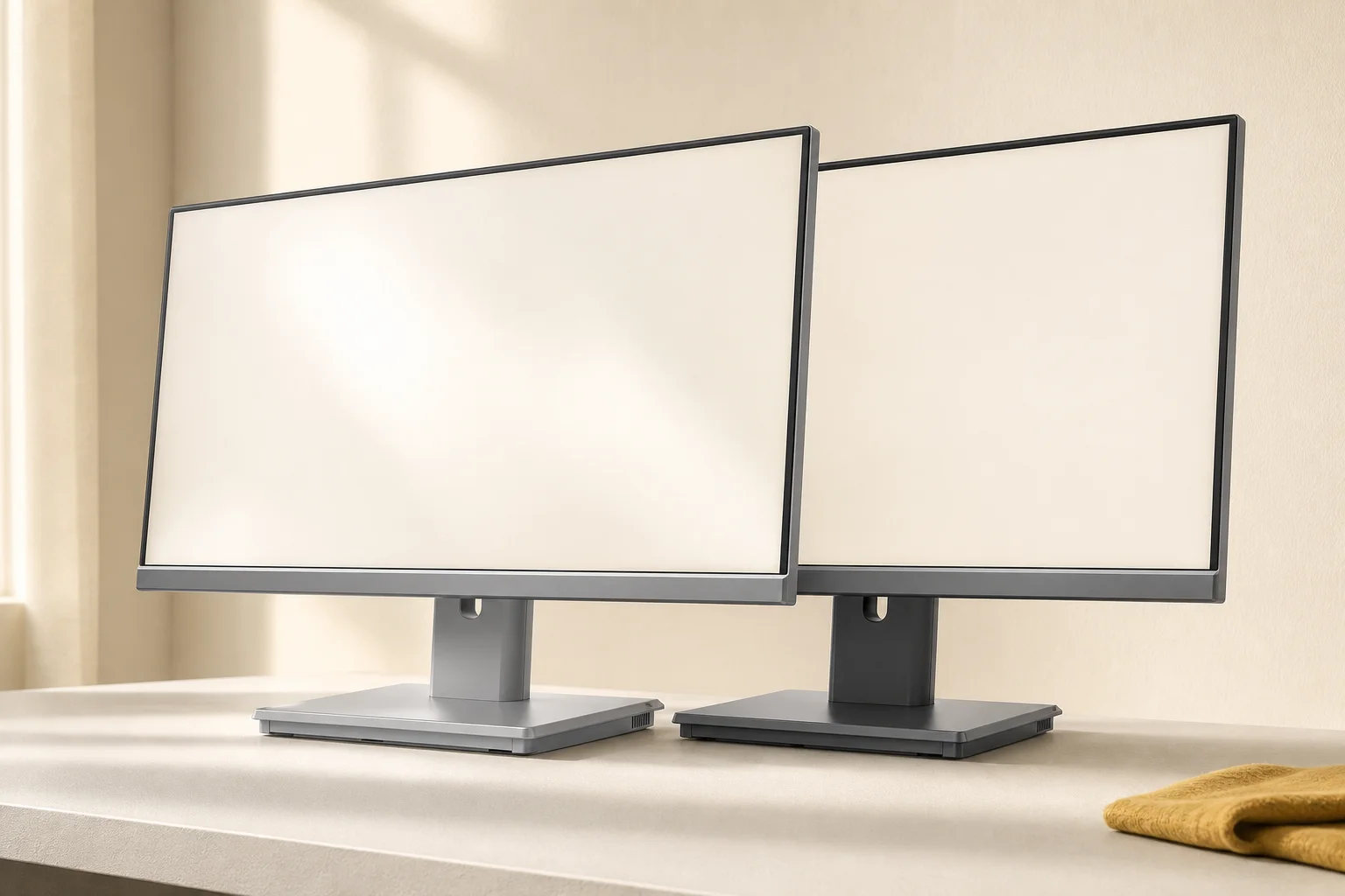 I-O DATA LCD-BC241DW-F-AGの設置まわりを確認するイメージ
