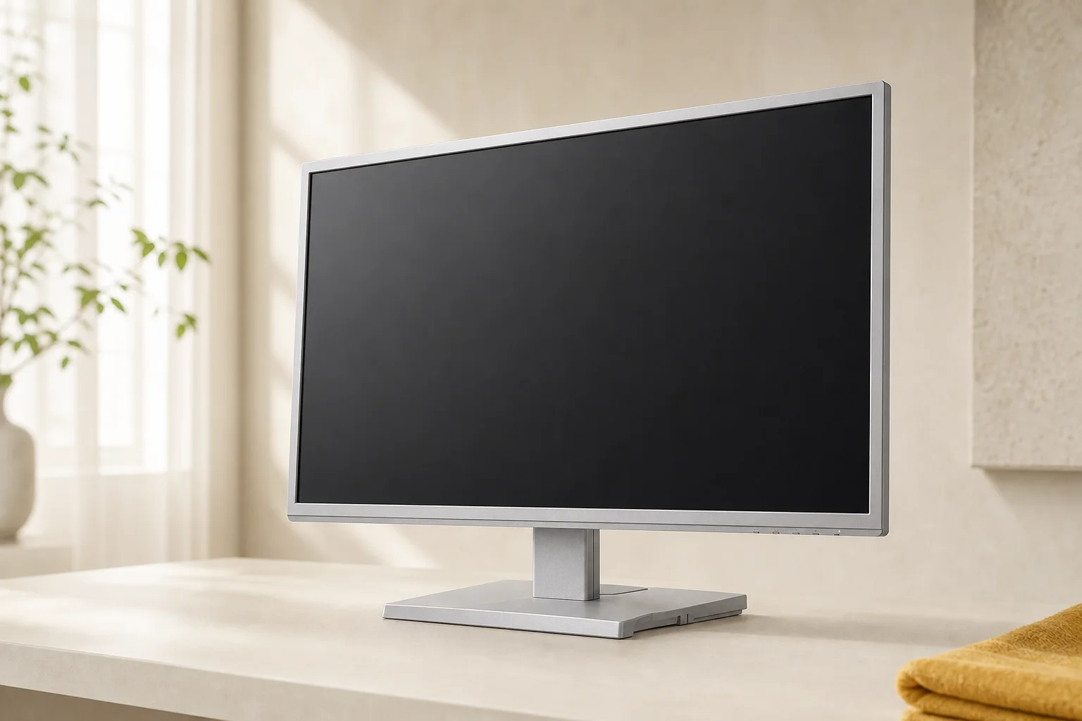 I-O DATA LCD-CF241EDBの設置まわりを確認するイメージ