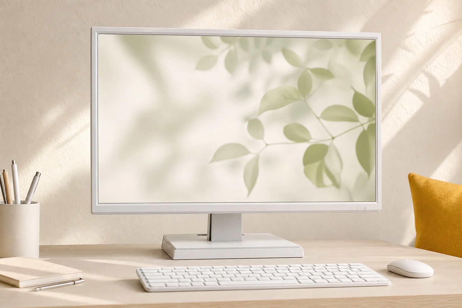 I-O DATA LCD-CF241EDW-Aの設置まわりを確認するイメージ