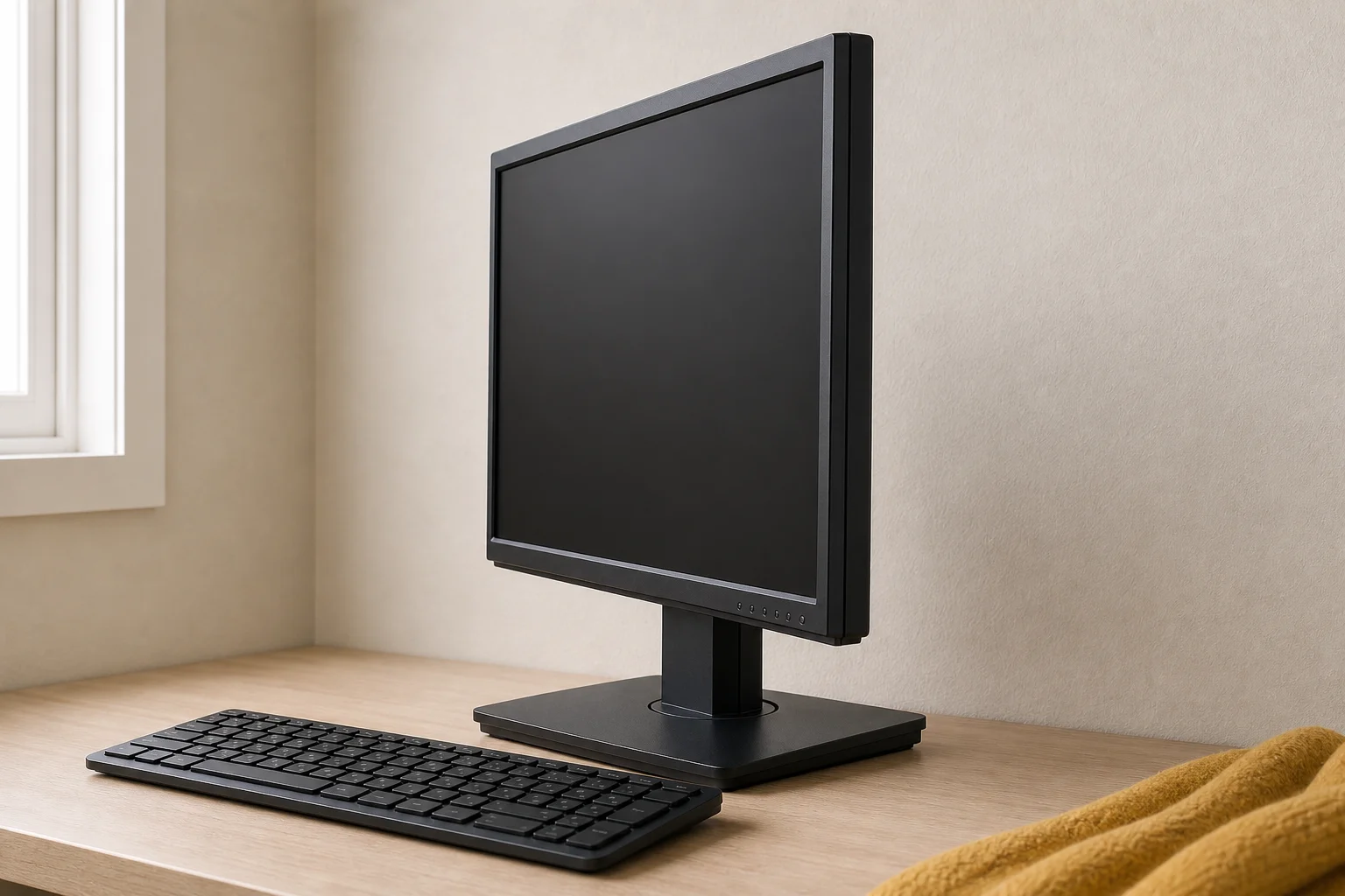 I-O DATA LCD-DF221EDB-Fの設置まわりを確認するイメージ