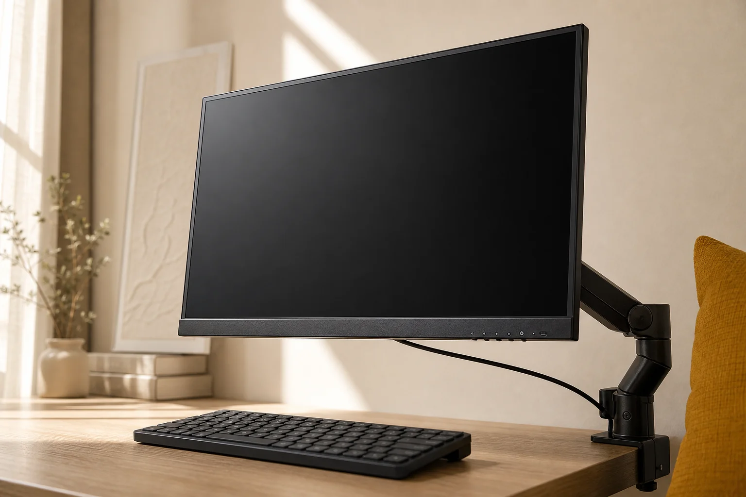 I-O DATA LCD-GC253Uの設置まわりを確認するイメージ