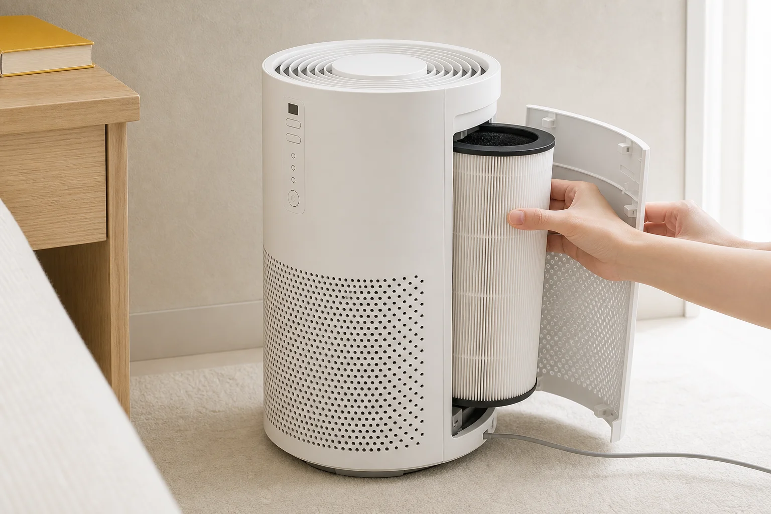 アイリスオーヤマ AAP-S40A-Wの設置まわりを確認するイメージ