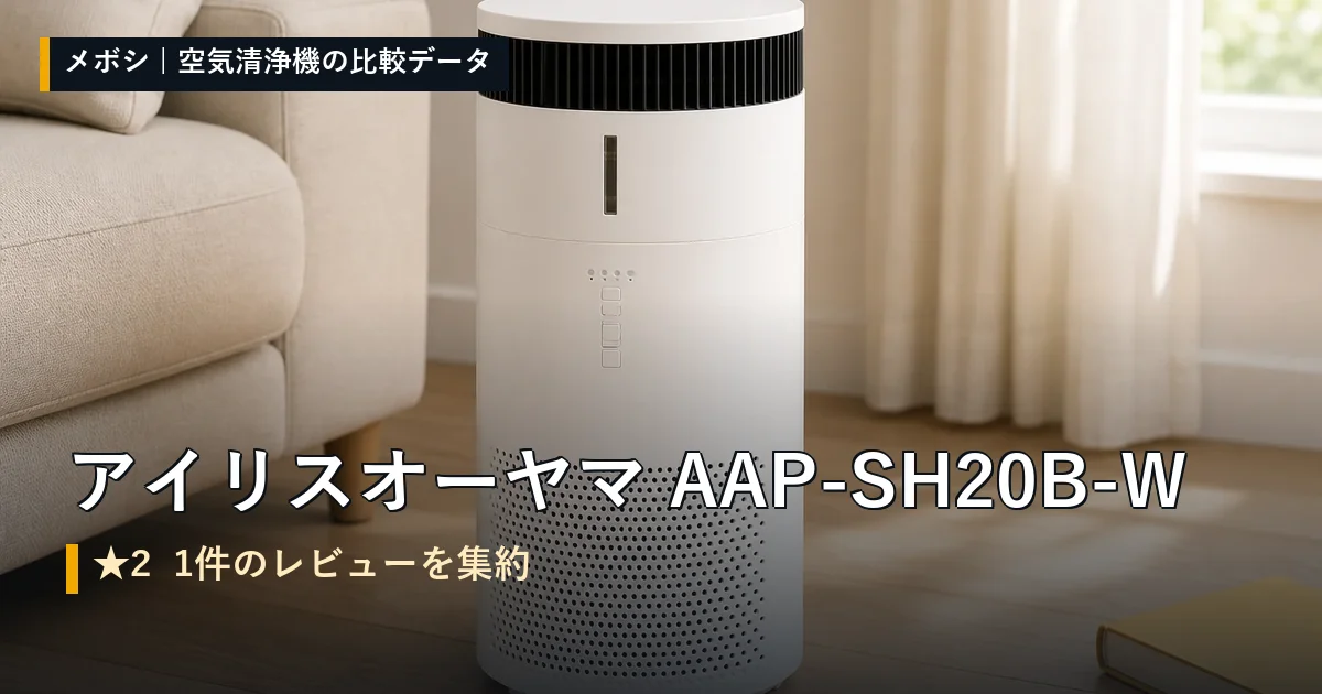 アイリスオーヤマ AAP-SH20B-Wのレビューデータまとめ