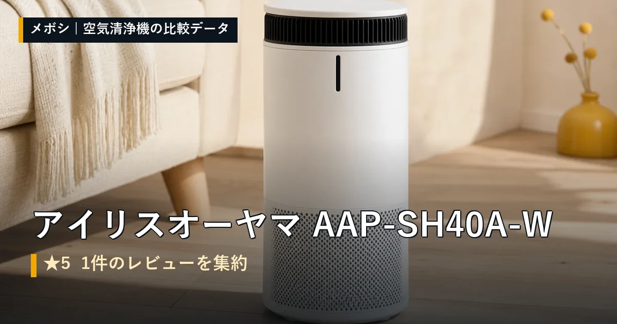 アイリスオーヤマ AAP-SH40A-Wのレビューデータまとめ