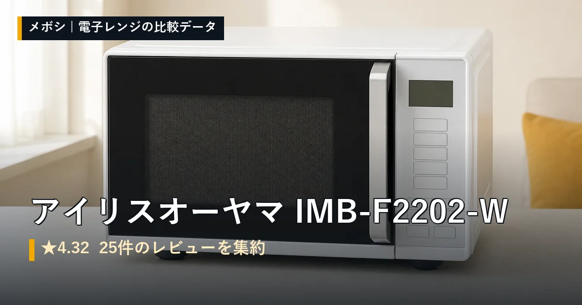 アイリスオーヤマ IMB-F2202-Wのレビューデータまとめ