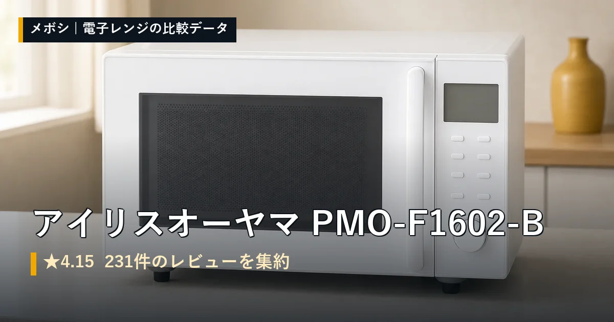 アイリスオーヤマ PMO-F1602-Bのレビューデータまとめ