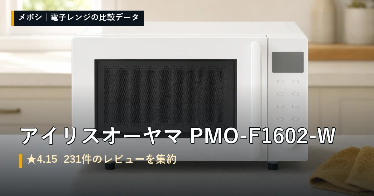 アイリスオーヤマ PMO-F1602-Wのレビューデータまとめ