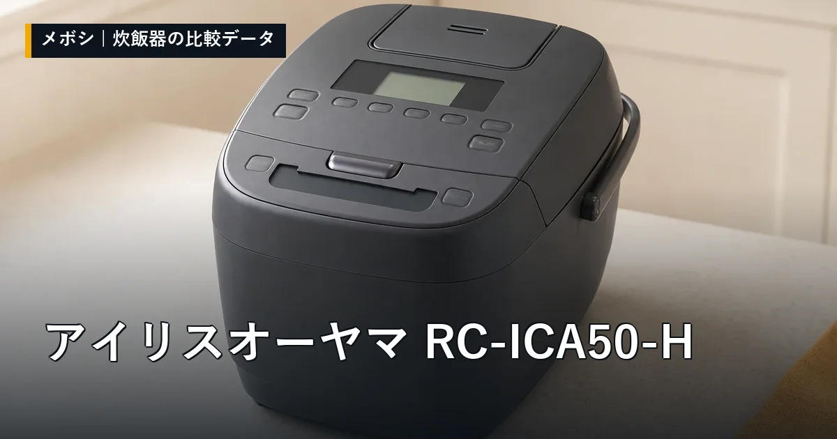 アイリスオーヤマ RC-ICA50-Hのレビューデータまとめ