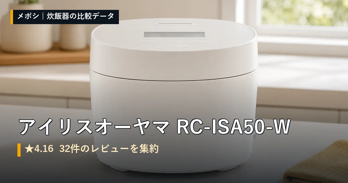 アイリスオーヤマ RC-ISA50-Wのレビューデータまとめ
