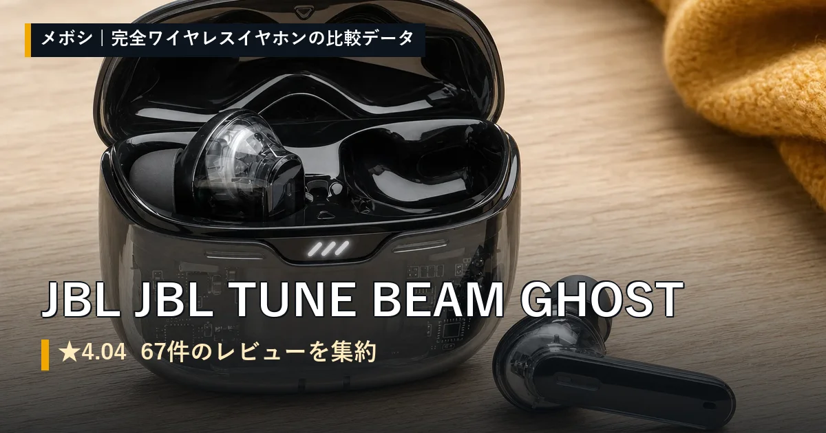 JBL JBL TUNE BEAM GHOSTのレビューデータまとめ