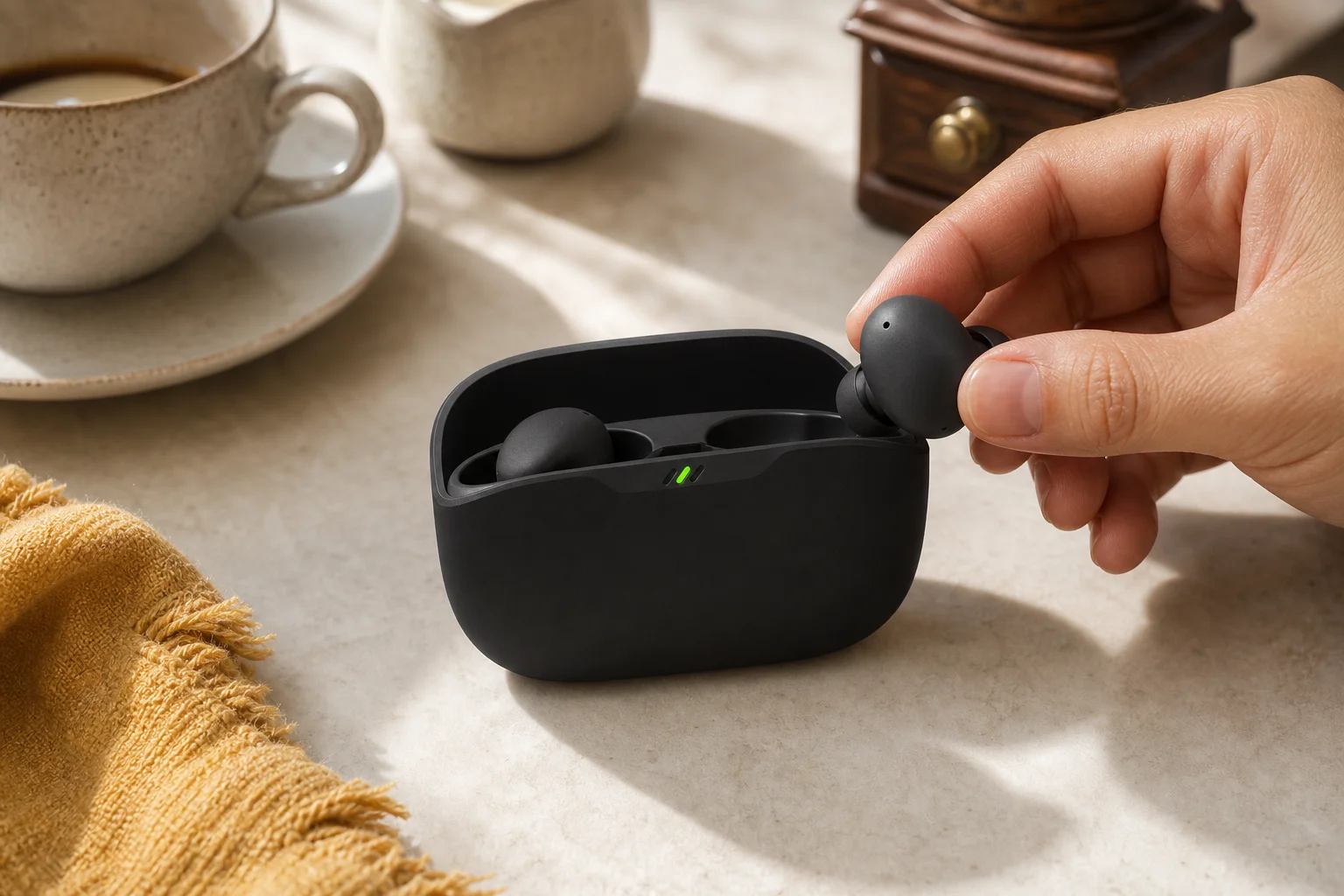 JBL JBLWBUDS2BLKの設置まわりを確認するイメージ