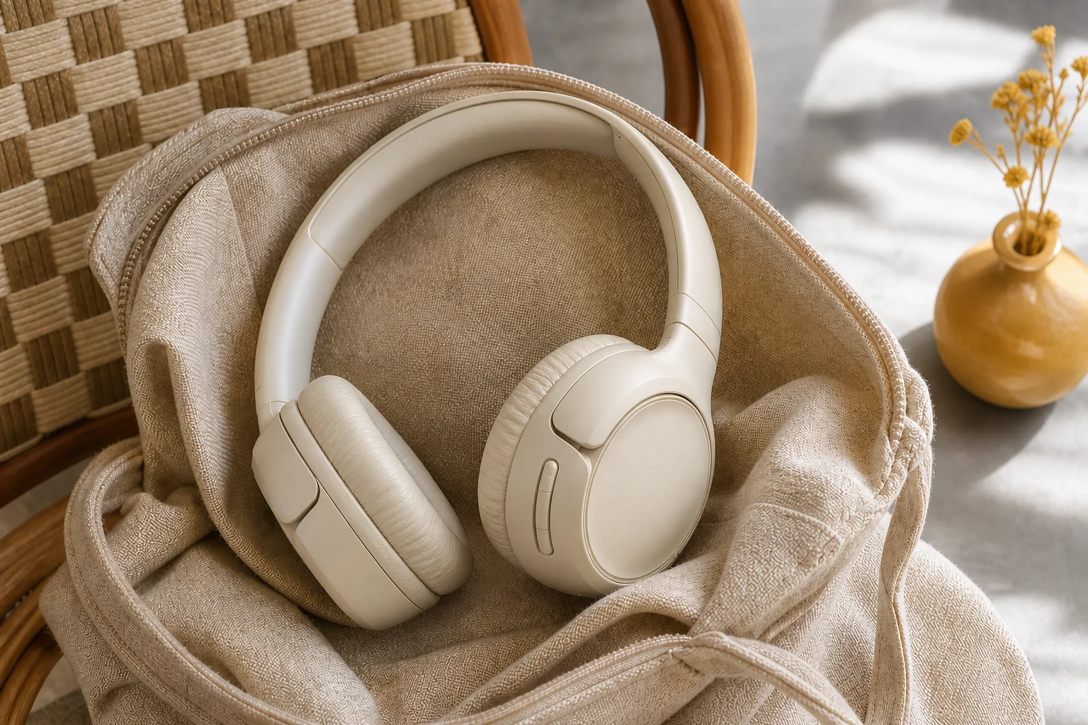 JBL TUNE 530BTの設置まわりを確認するイメージ