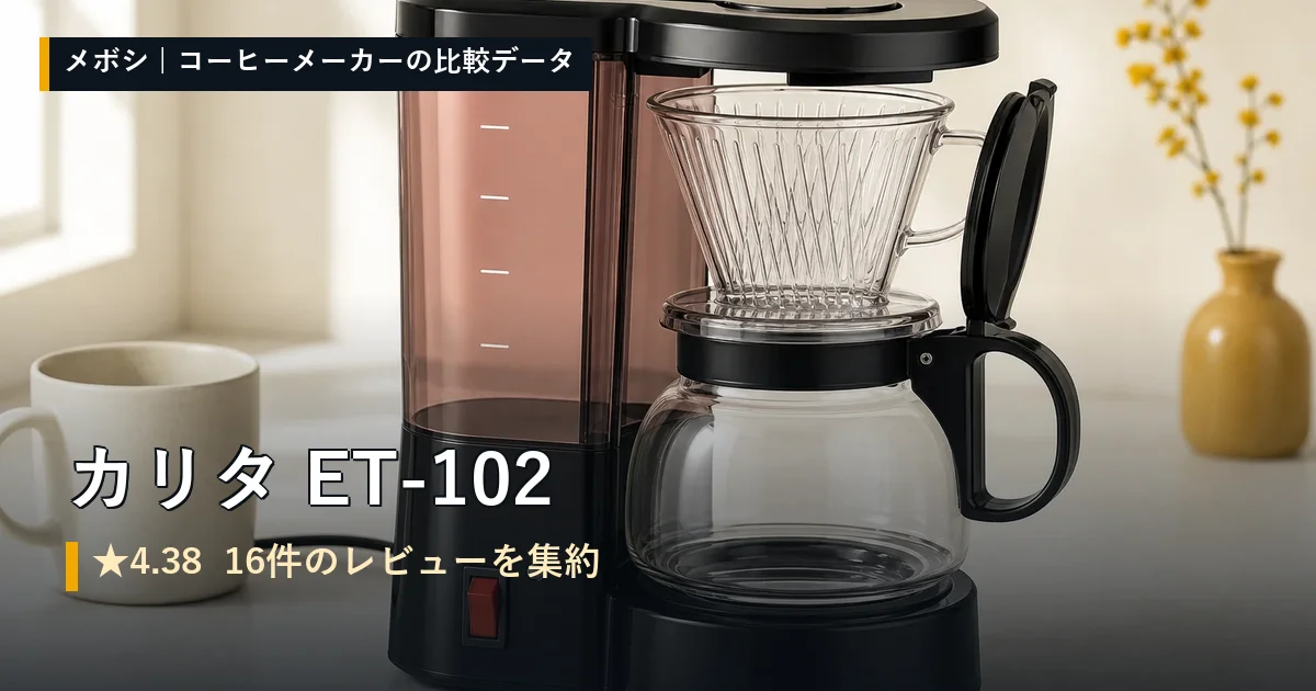カリタ ET-102のレビューデータまとめ