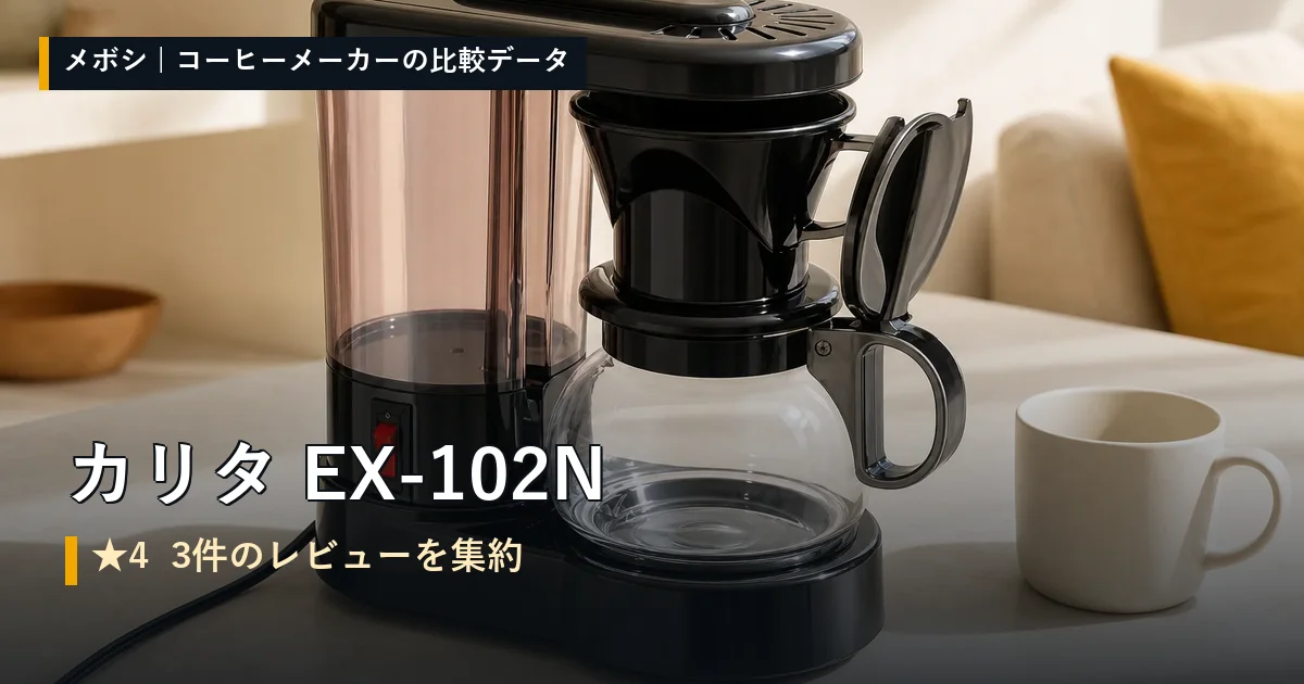カリタ EX-102Nのレビューデータまとめ