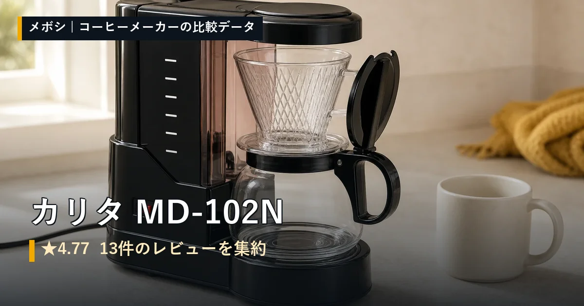カリタ MD-102Nのレビューデータまとめ
