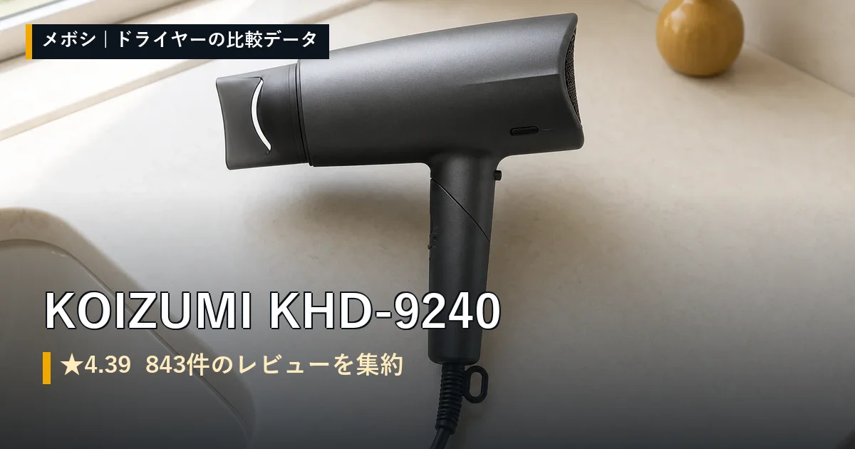KOIZUMI KHD-9240のレビューデータまとめ