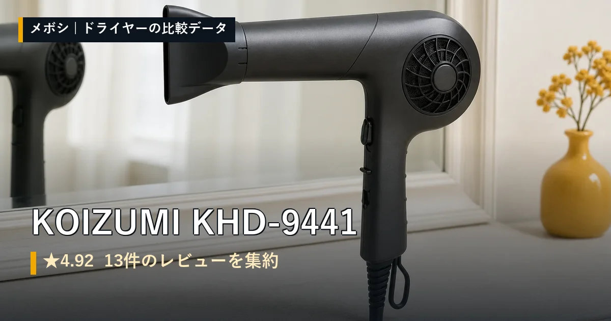 KOIZUMI KHD-9441のレビューデータまとめ