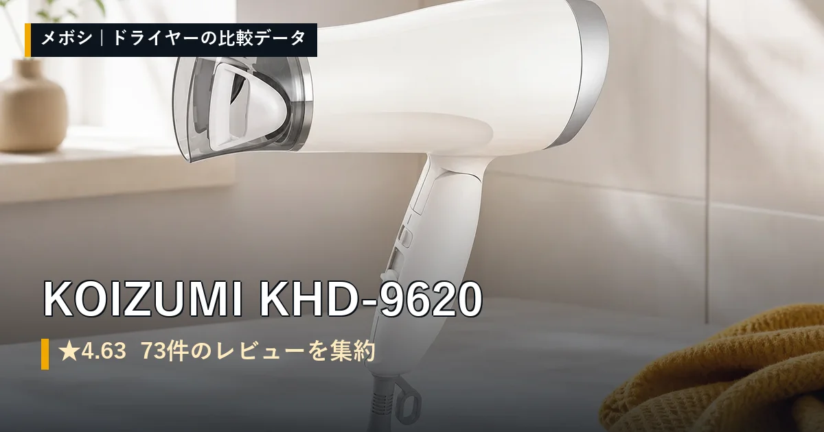 KOIZUMI KHD-9620のレビューデータまとめ