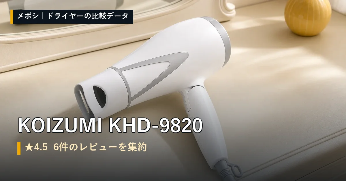 KOIZUMI KHD-9820のレビューデータまとめ