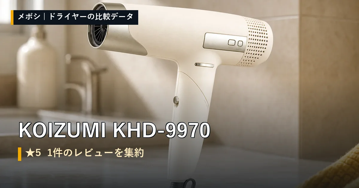 KOIZUMI KHD-9970のレビューデータまとめ