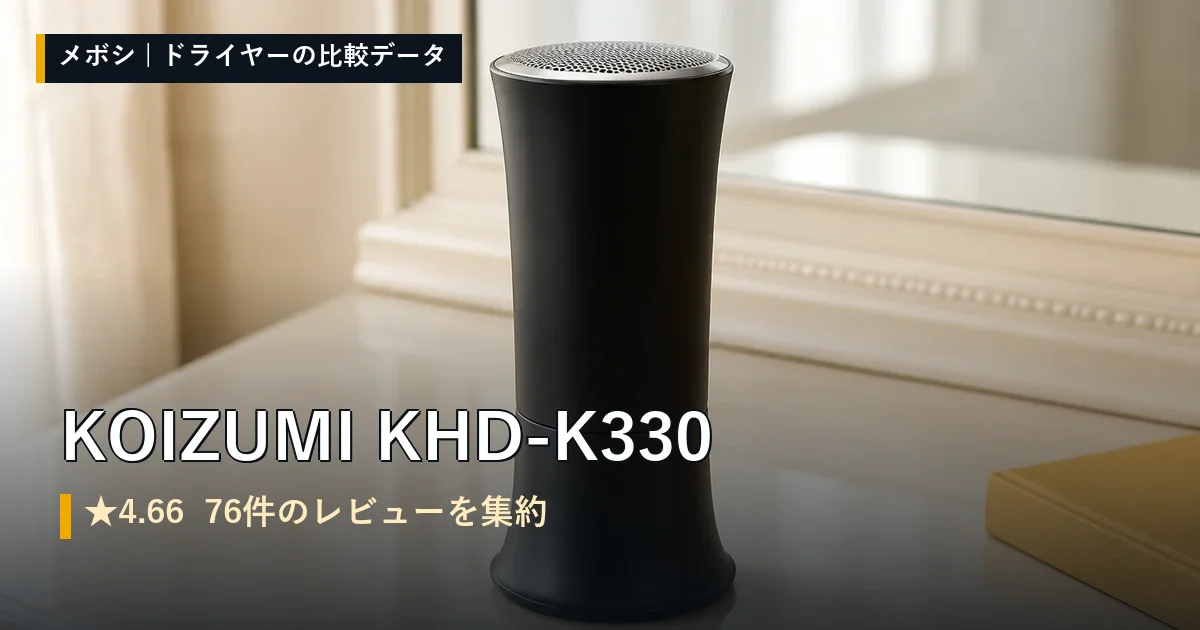 KOIZUMI KHD-K330のレビューデータまとめ