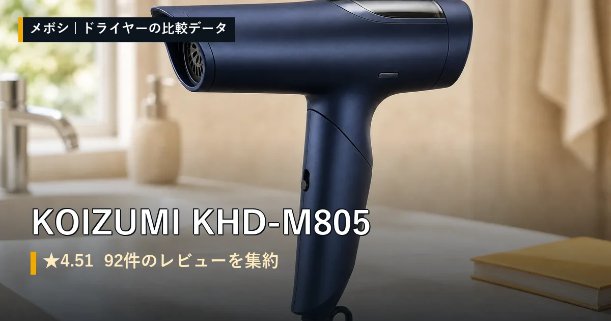 KOIZUMI KHD-M805のレビューデータまとめ