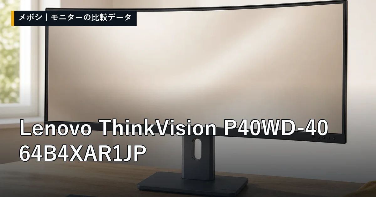 Lenovo ThinkVision P40WD-40 64B4XAR1JPのレビューデータまとめ