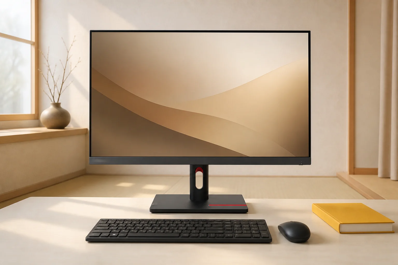 Lenovo ThinkVision S24i-30 63DEKAR3JPの設置まわりを確認するイメージ