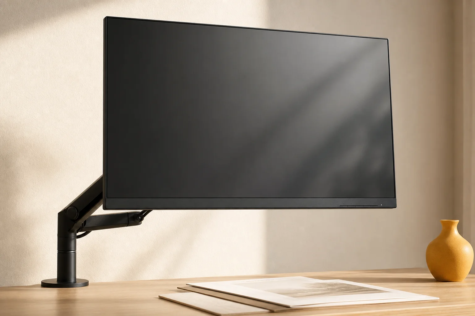 Lenovo ThinkVision T24D-40の設置まわりを確認するイメージ