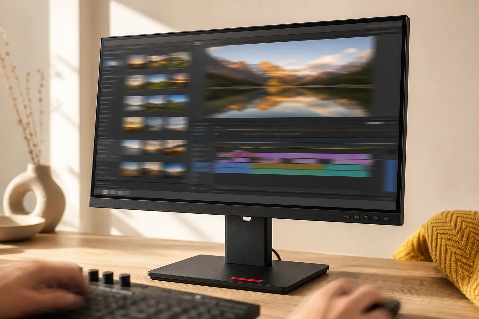 Lenovo ThinkVision T27-40を暮らしの中で使うイメージ