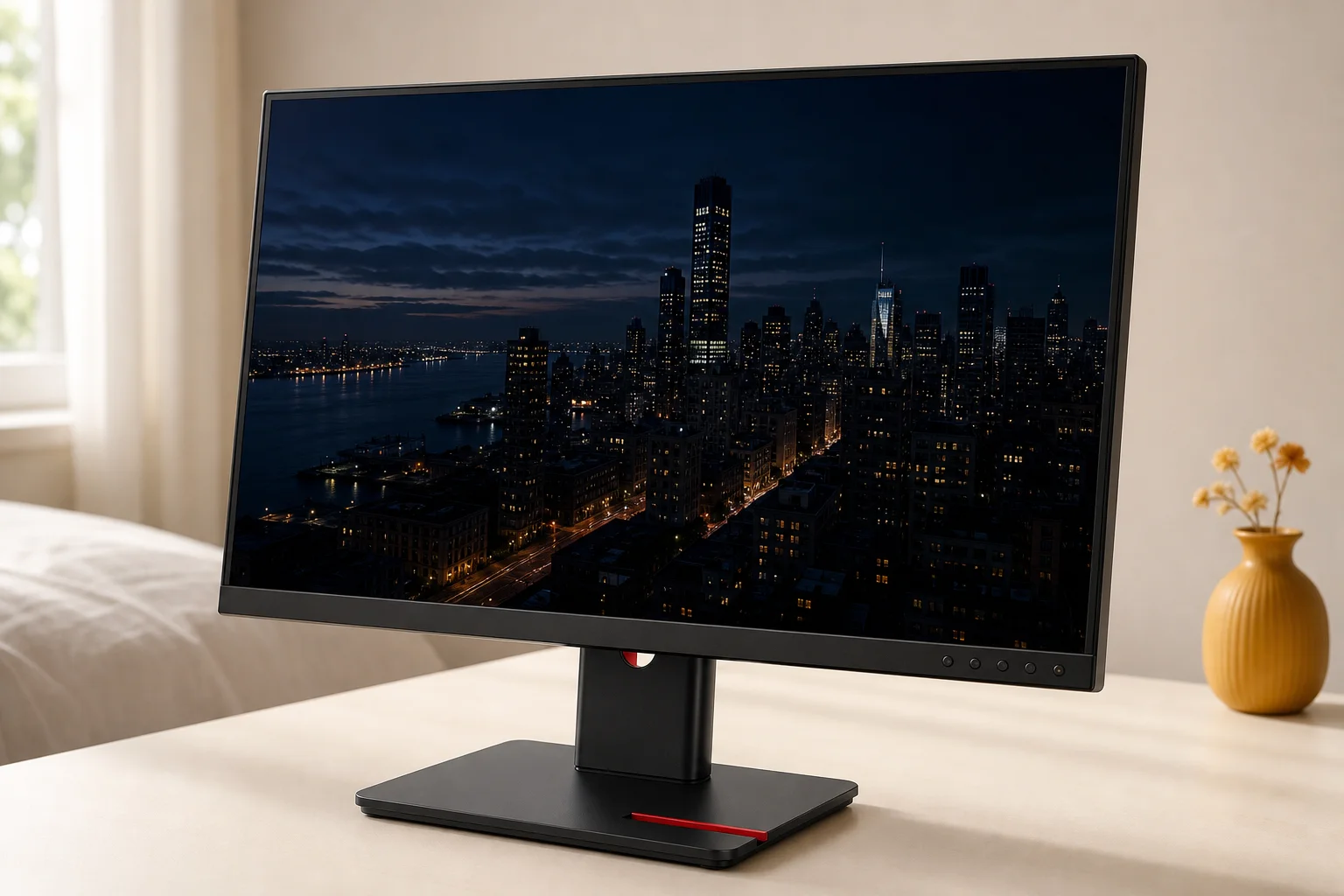 Lenovo ThinkVision T27-40の設置まわりを確認するイメージ
